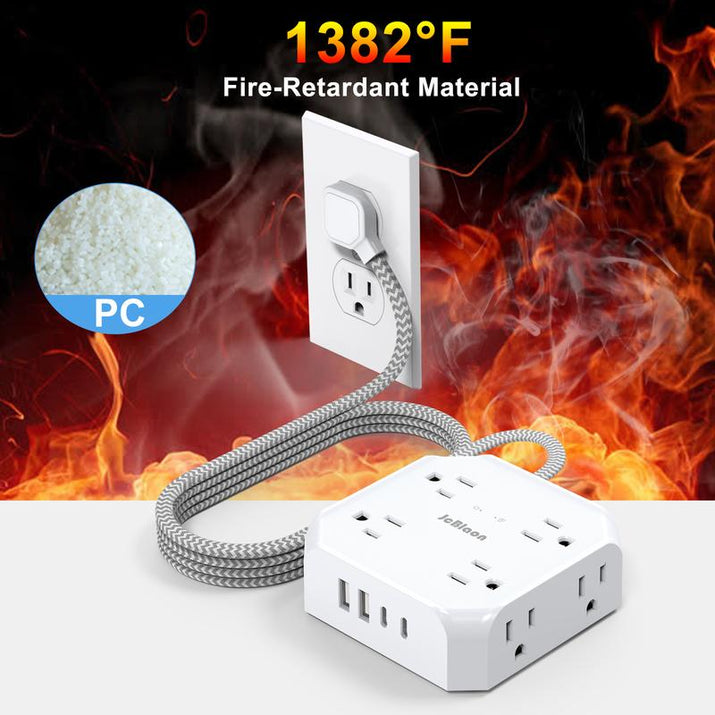 Surge Protector Power Strip - 8 Outlets with 4 USB (2 USB C) 