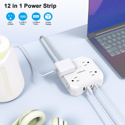 Surge Protector Power Strip - 8 Outlets with 4 USB (2 USB C) 